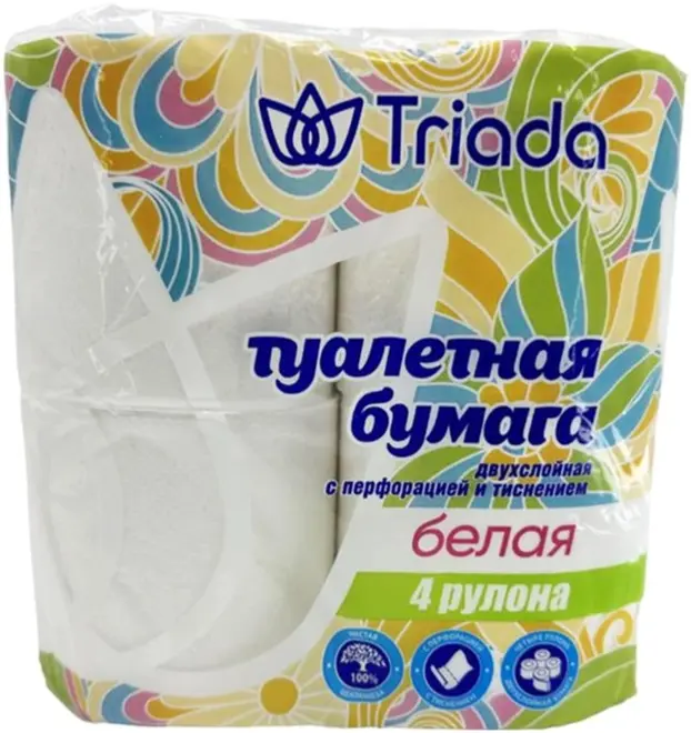 Triada бумага туалетная (4 рулона в упаковке)