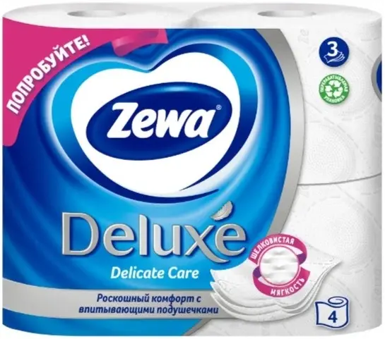 Zewa Zemma Deluxe бумага туалетная (4 рулона в упаковке)
