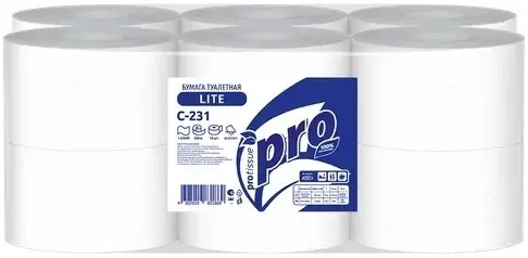 Protissue Lite C-231 бумага туалетная (12 рулонов в упаковке)