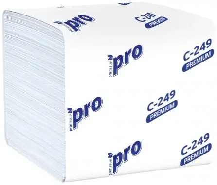 Protissue Premium C-249 бумага туалетная листовая V-сложения (40 пачек в упаковке)