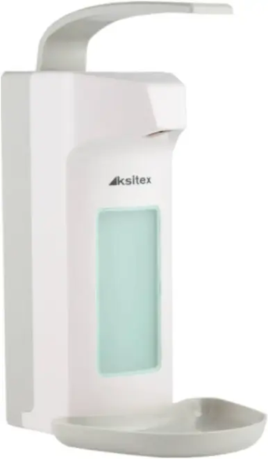 Ksitex DES-1000 дозатор локтевой для жидкого мыла белый (1 л)