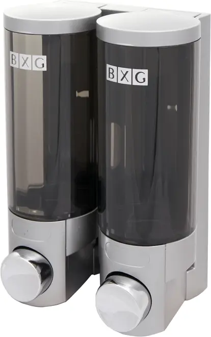 BXG SD-2006С дозатор механический для жидкого мыла хром/прозрачный матовый (800 мл (2 х 400 мл) №1748775