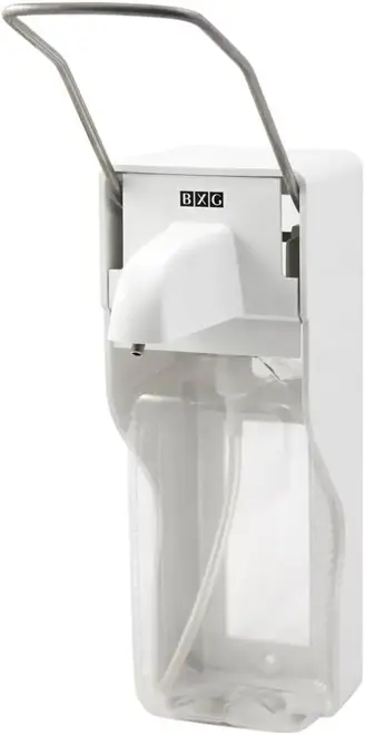 BXG ESD-2000 дозатор локтевой для жидкого мыла белый глянцевый (1 л) №1750335