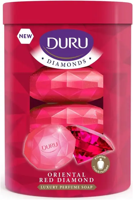 Duru Diamonds Рубин мыло туалетное (1 блок (4х90 г)