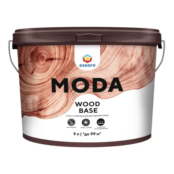 Eskaro Moda Wood Base грунт гибридный (9 л) бесцветный