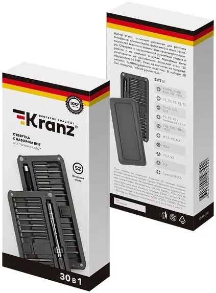 Rexant Kranz RA-02 набор отверток для точных работ (30 предметов)