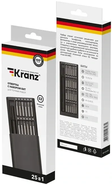 Rexant Kranz RA-03 набор отверток для точных работ (25 предметов)