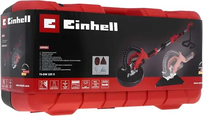 Einhell TE-DW225X шлифмашина эксцентриковая сетевая для стен и потолков (750 Вт)