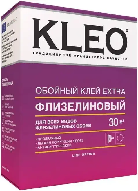 Kleo Optima Extra клей для обоев на флизелиновой основе (240 г)