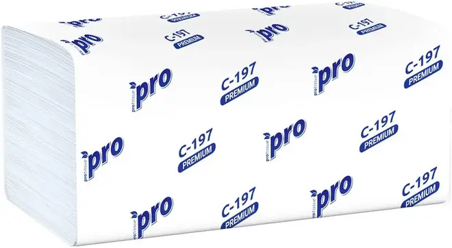 Protissue Premium C-197 полотенца бумажные V-сложения (20 пачек * 200 листов)