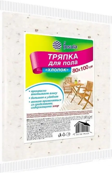 Insula Хлопок тряпка для пола (1 тряпка)