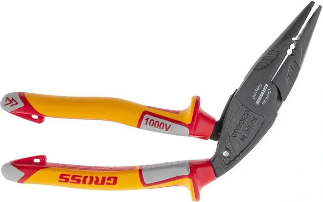 Gross длинногубцы комбинированные с изогнутой головой (200 мм)