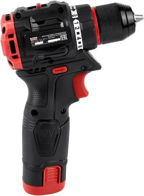 Elitech HD Professional CD 12L2 дрель аккумуляторная бесщеточная (12 В 2 А*ч) №137438