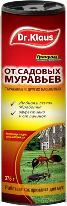Dr.Klaus гранулы от садовых муравьев, тараканов и других насекомых (375 г)