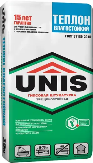 Юнис Теплон Влагостойкий штукатурка влагостойкая (25 кг)
