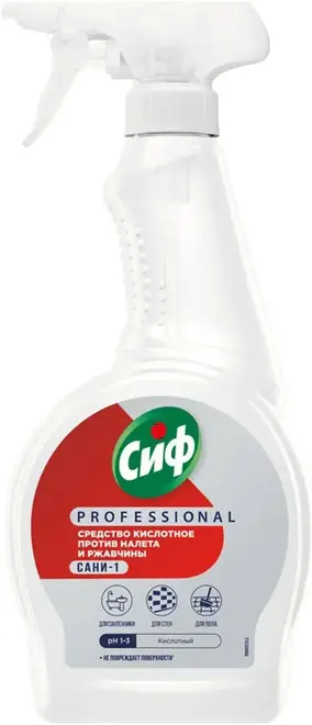 Cif Professional Сани-1 средство кислотное против налета и ржавчины (500 мл)