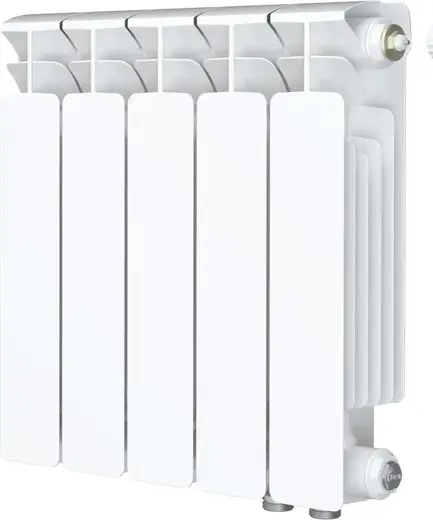 Рифар Base Ventil радиатор с нижним подключением 350 (395*415*90 мм) 5 секций нижнее правое