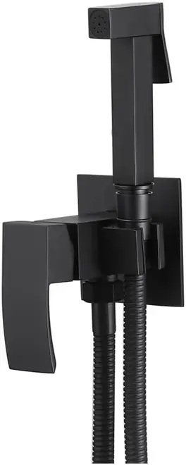 Abber Wasserfall AF8625 смеситель с гигиеническим душем черный матовый (AF8625B)