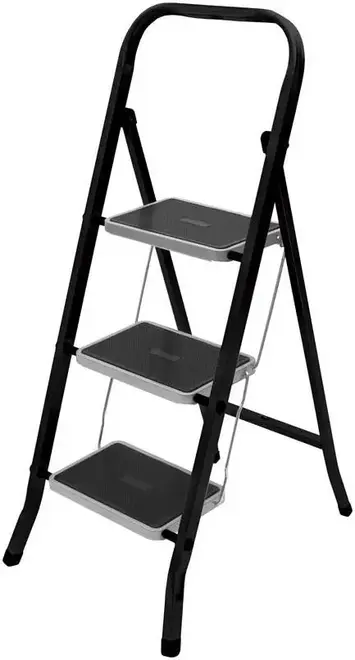 Zalger Jet Black стремянка с широкими ступенями и ковриком (/3 ст)