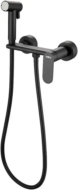 Haiba HB5516 смеситель с гигиеническим душем черный (HB5516-7)