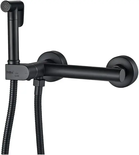 Haiba HB5514 смеситель с гигиеническим душем черный (HB5514-7)
