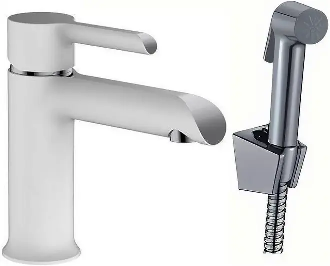 Haiba HB12805 смеситель для раковины с гигиеническим душем (HB12805-8)