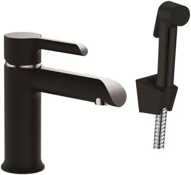 Haiba HB12805 смеситель для раковины с гигиеническим душем (HB12805-7)