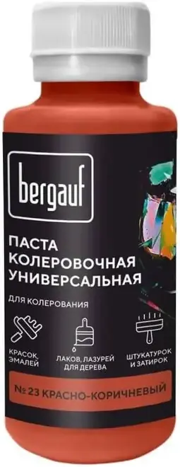 Bergauf паста колеровочная универсальная (100 мл) красно-коричневая