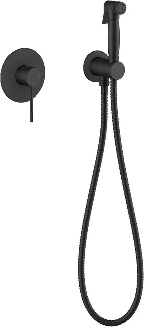 Timo Saona 2389 смеситель с гигиеническим душем черный (2389/03SM)