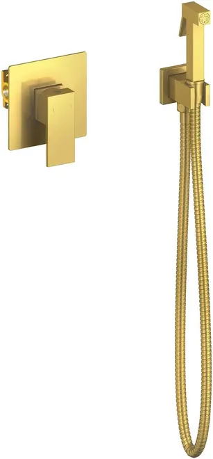 Timo Selene 2089 смеситель с гигиеническим душем золото матовое (2089/17SM)