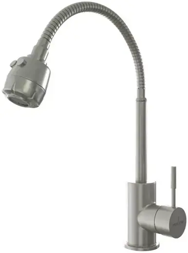 Mixline MLSS-0302 смеситель для кухни с гибким изливом сатин (505148)