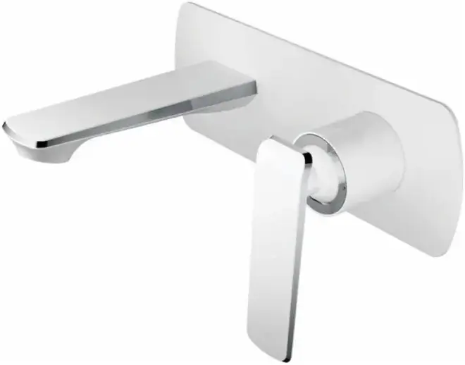 Haiba HB80548 смеситель для раковины скрытого монтажа белый/хром (HB80548-8)