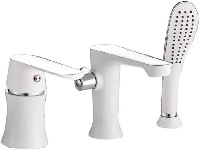 Haiba HB80804 смеситель на борт ванны белый (HB80804)