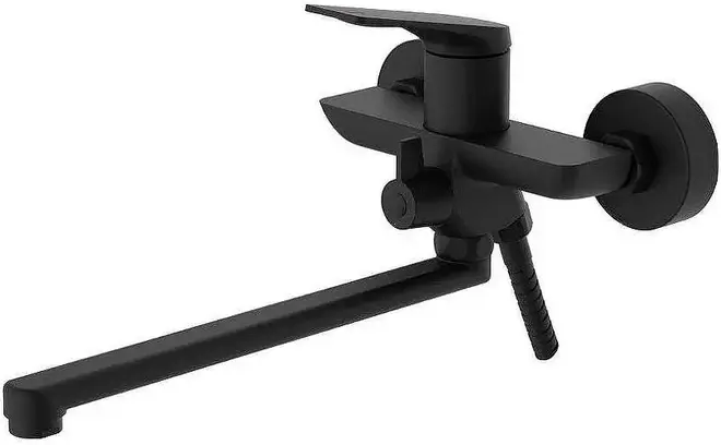 Haiba HB22816 смеситель для ванны черный (HB22816-7)