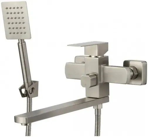 Savol S-SUS4001 смеситель для ванны сатин матовый излив 255 мм (S-SUS4001)