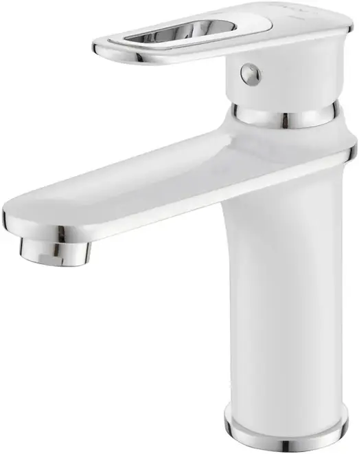 Savol S-600601 смеситель для раковины белый/хром (S-600601AW)