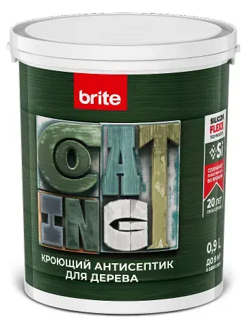 Brite Flexx антисептик кроющий для дерева (900 мл) белый