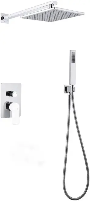 Abber Weiss Insel AF8018 система душевая скрытого монтажа без излива белый хром (AF8018W)
