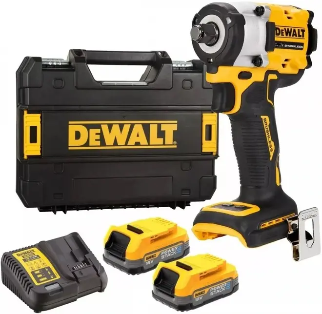 Dewalt DCF921E2T гайковерт аккумуляторный бесщеточный (18 В 2500 об/мин 3550 уд/мин 610 Нм 2 х 1.7 А*ч) DCF921E2T-QW