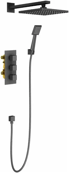 Timo Tetra-Thermo SX-0179 система душевая скрытого монтажа черная (SX-0179/03SM)