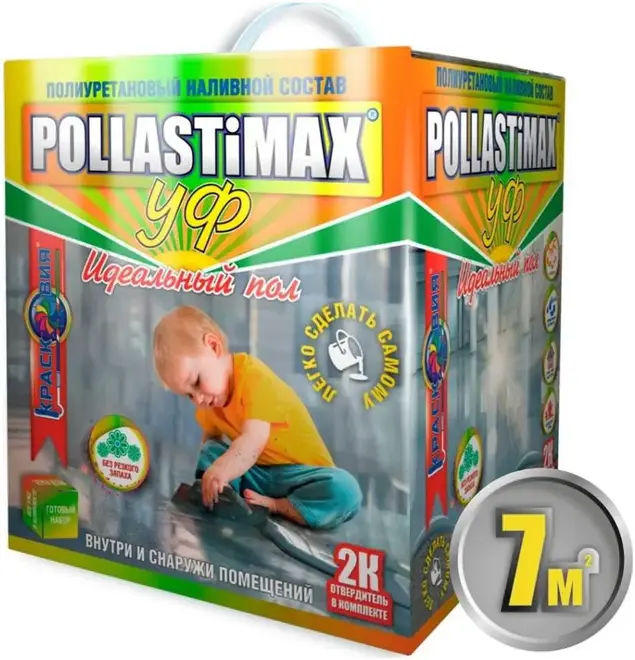 Красковия Pollastimax Идеальный Пол наливной пол полиуретановый УФ-стойкий (6.3 кг)