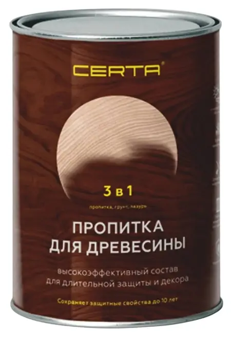 Certa пропитка для древесины 3 в 1 (900 мл) бесцветная