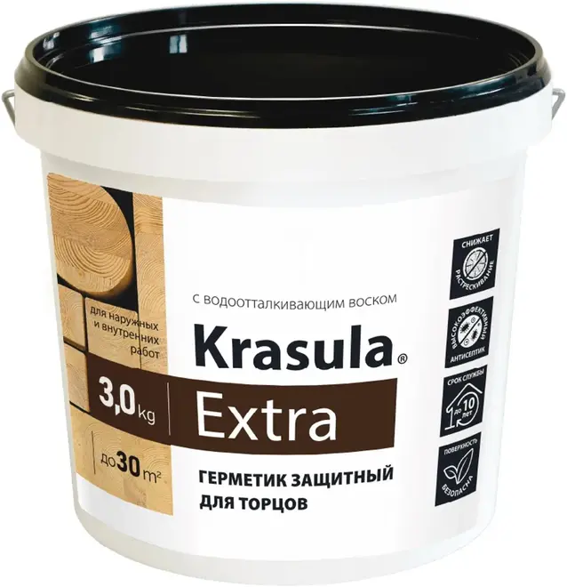 Норт Krasula Extra состав защитно-декоративный для торцов (3 кг)