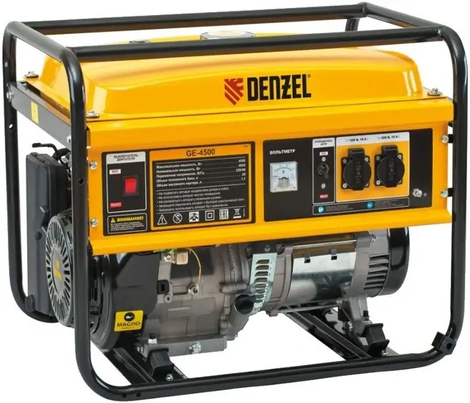 Denzel GE 4500 генератор бензиновый (4500 Вт)