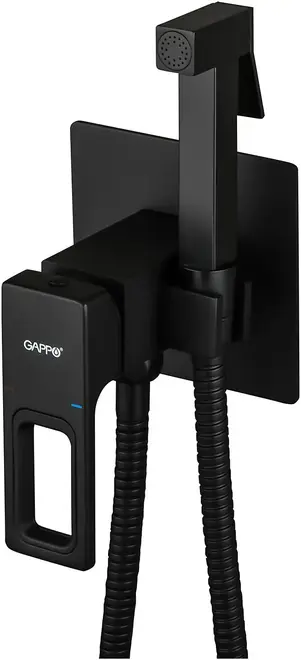 Gappo G7217 смеситель с гигиеническим душем без излива белый/хром (G7217-8)
