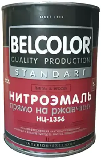 Belcolor Standart НЦ-1356 Metal & Wood грунт-эмаль по ржавчине нитроцеллюлозная (24 кг) черная