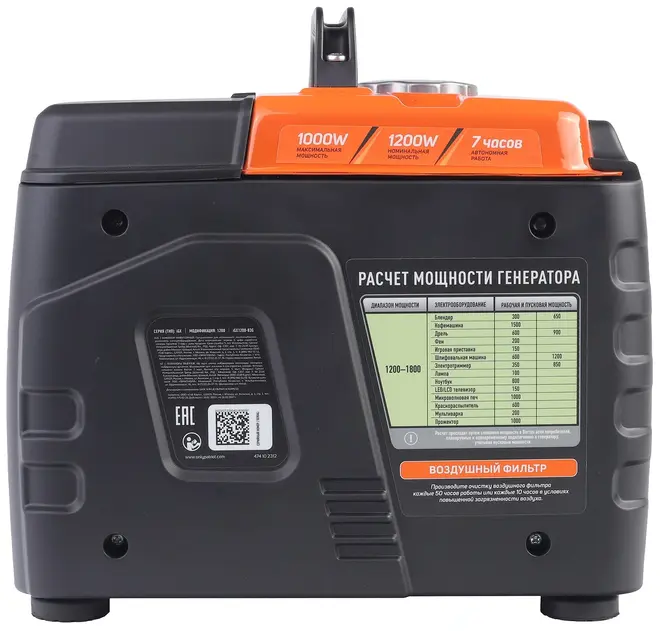 Патриот iGX 1200 генератор инверторный (1000-1200 Вт)
