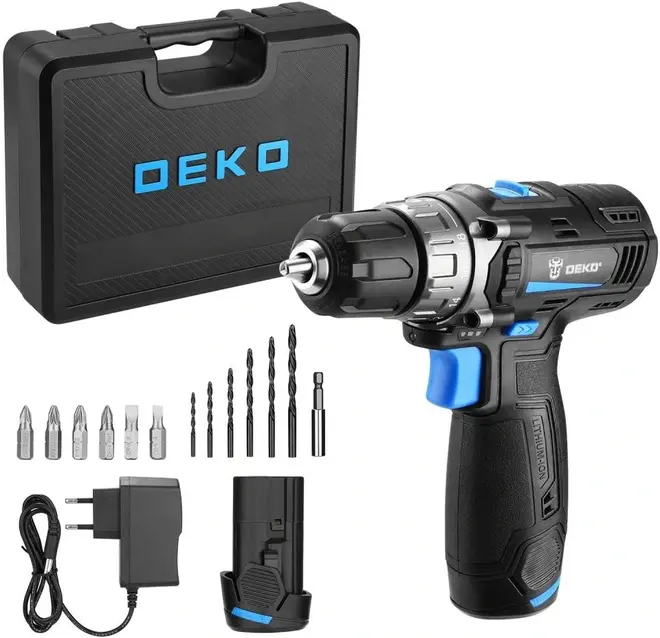 Deko DKCD12V Pro дрель-шуруповерт аккумуляторная (12 В 2 А*ч) №083-1007