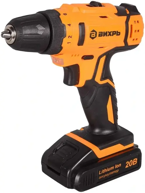 Вихрь ДА-20Л-2К/БП дрель-шуруповерт аккумуляторная бесщеточная