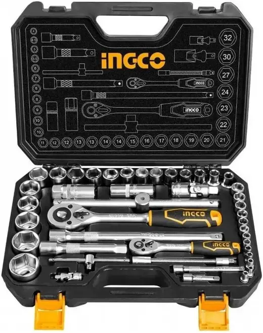 Ingco Industrial HKTS42441 набор инструментов 1/2 и 1/4 (44 инструмента)